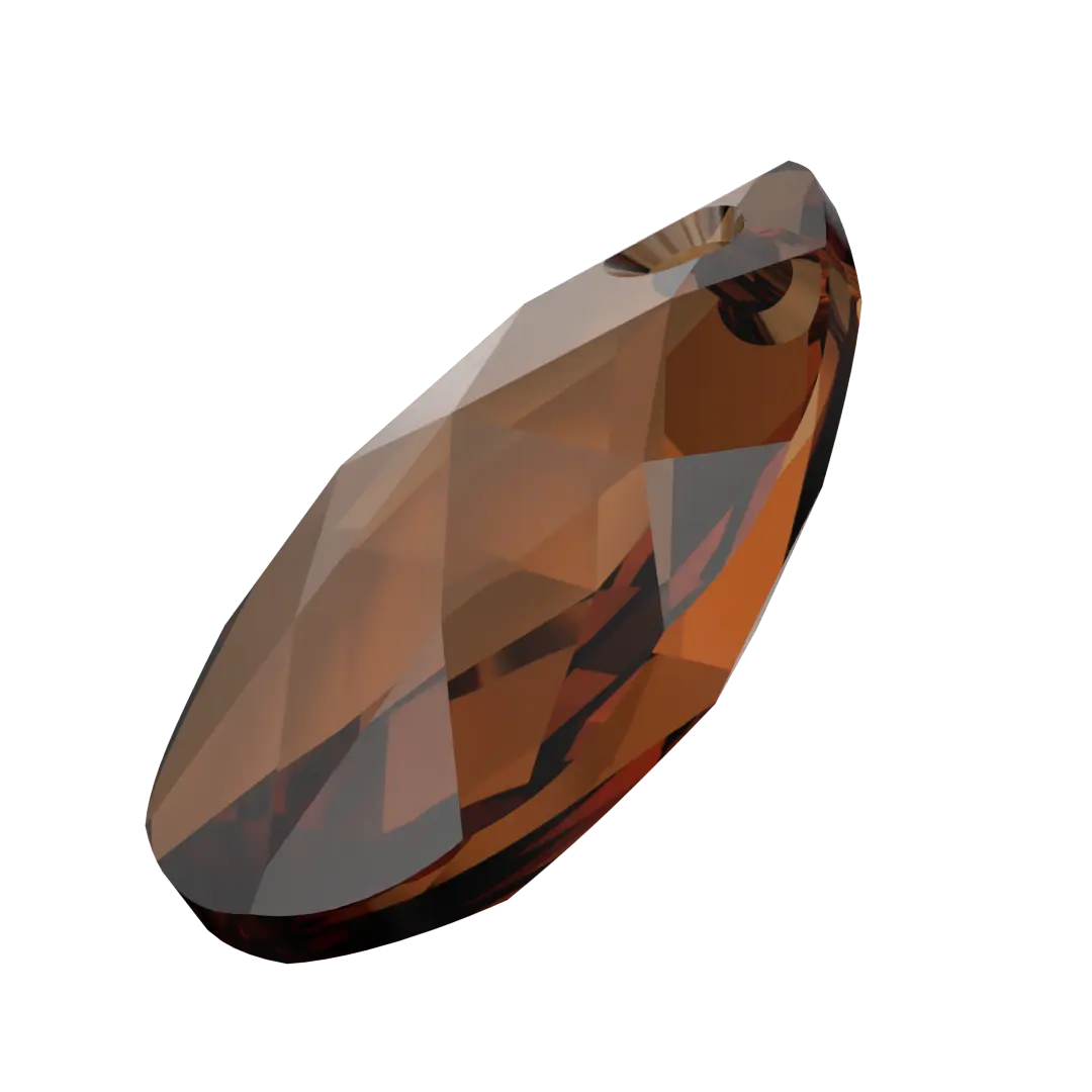 Serinity Pendants Peardrop (6106) Smoked Amber - Bluestreak Crystals