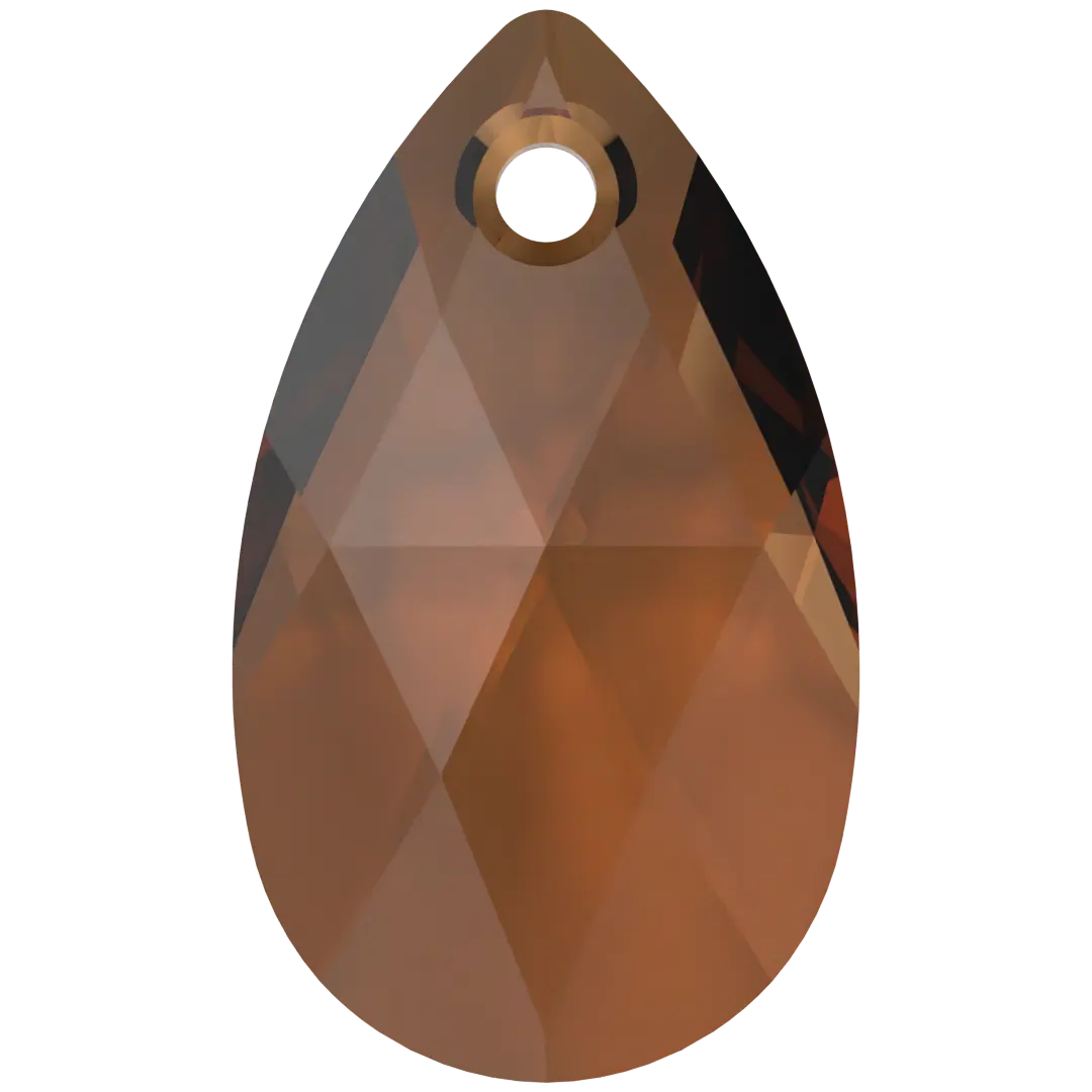 Serinity Pendants Peardrop (6106) Smoked Amber - Bluestreak Crystals