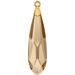 Serinity Pendants Raindrop Gold Cap (6533) Crystal Golden Shadow - Bluestreak Crystals