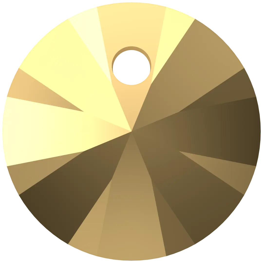 Serinity Pendants Round Cut (6428) Crystal Aurum X2 - Bluestreak Crystals