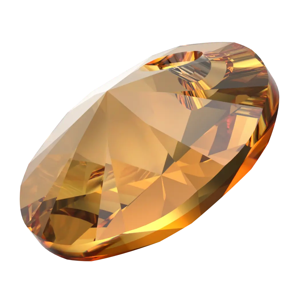 Serinity Pendants Round Cut (6428) Dark Orange - Bluestreak Crystals