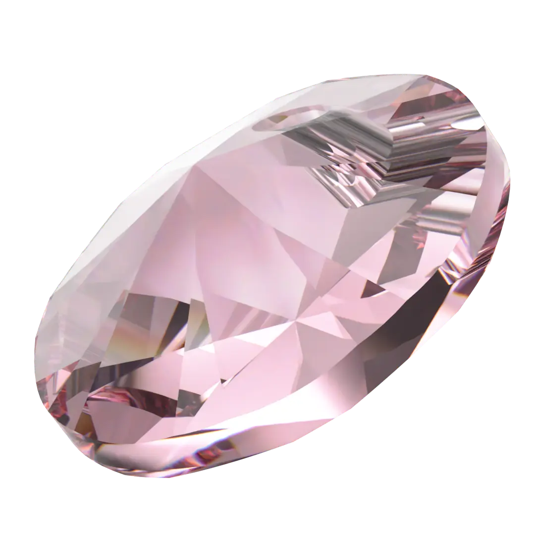 Serinity Pendants Round Cut (6428) Light Rose - Bluestreak Crystals