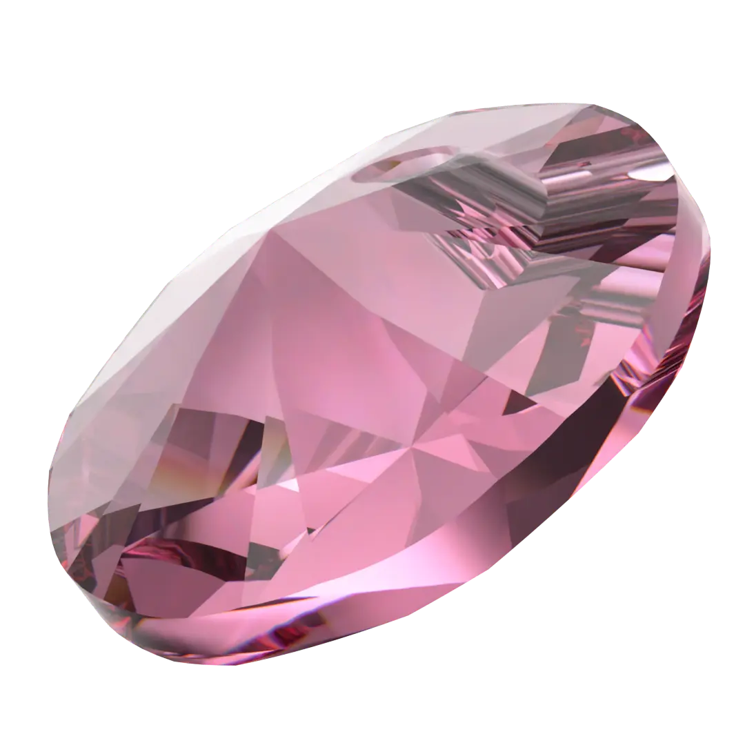 Serinity Pendants Round Cut (6428) Rose - Bluestreak Crystals