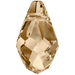 Serinity Pendants Small Briolette (6007) Crystal Golden Shadow - Bluestreak Crystals