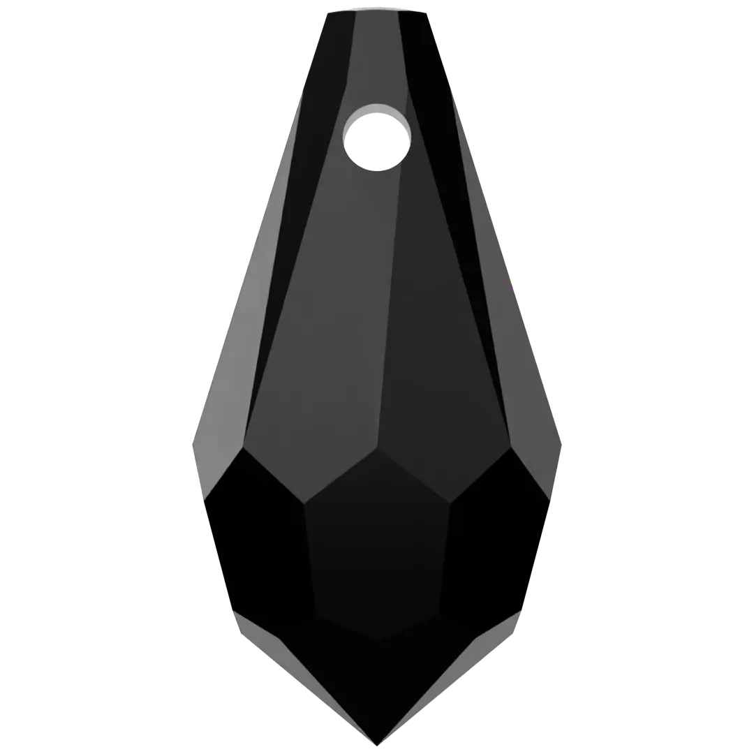 Serinity Pendants Teardrop (6000) Jet - Bluestreak Crystals