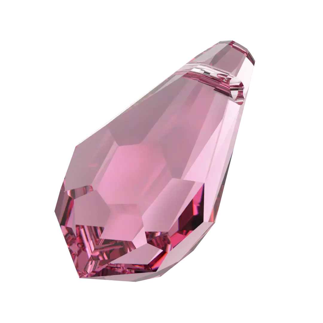 Serinity Pendants Teardrop (6000) Rose - Bluestreak Crystals