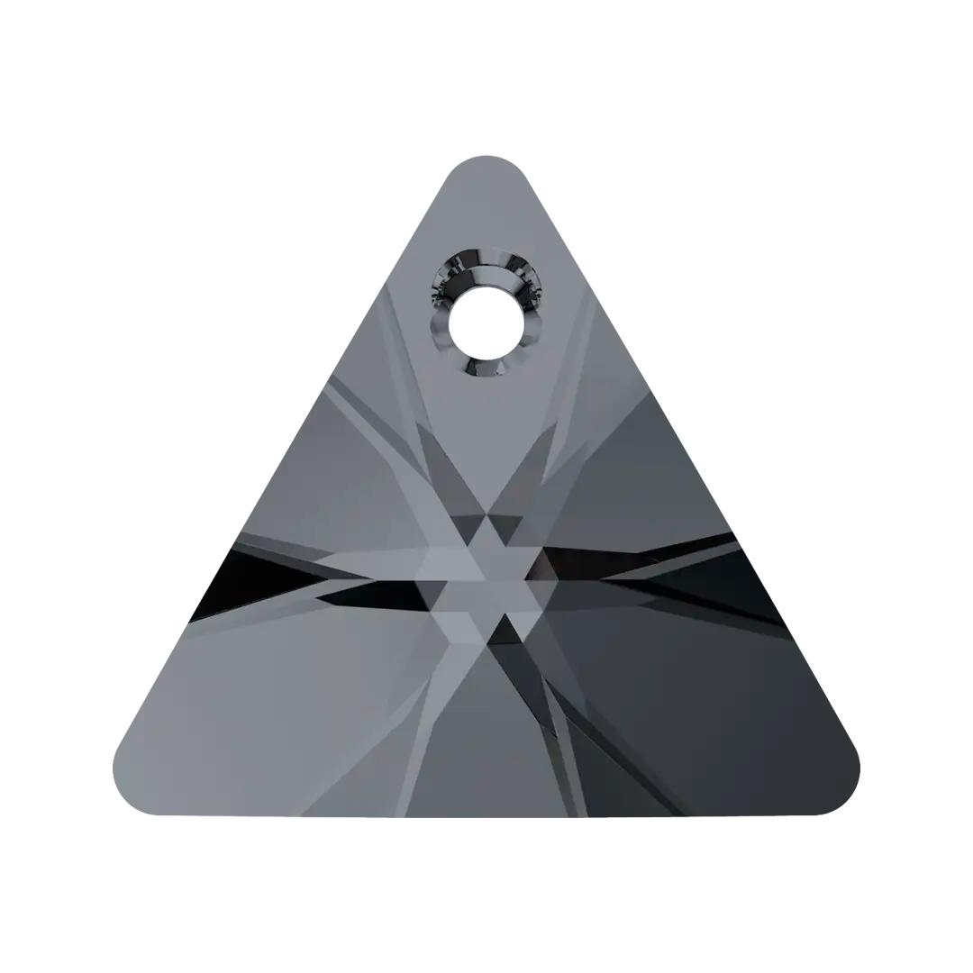 Serinity Pendants Triangle Cut (6628) Crystal Silver Night - Bluestreak Crystals