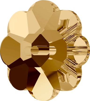 Serinity Sew On Crystals Daisy Spacer (3700) Crystal Golden Shadow UNFOILED - Bluestreak Crystals