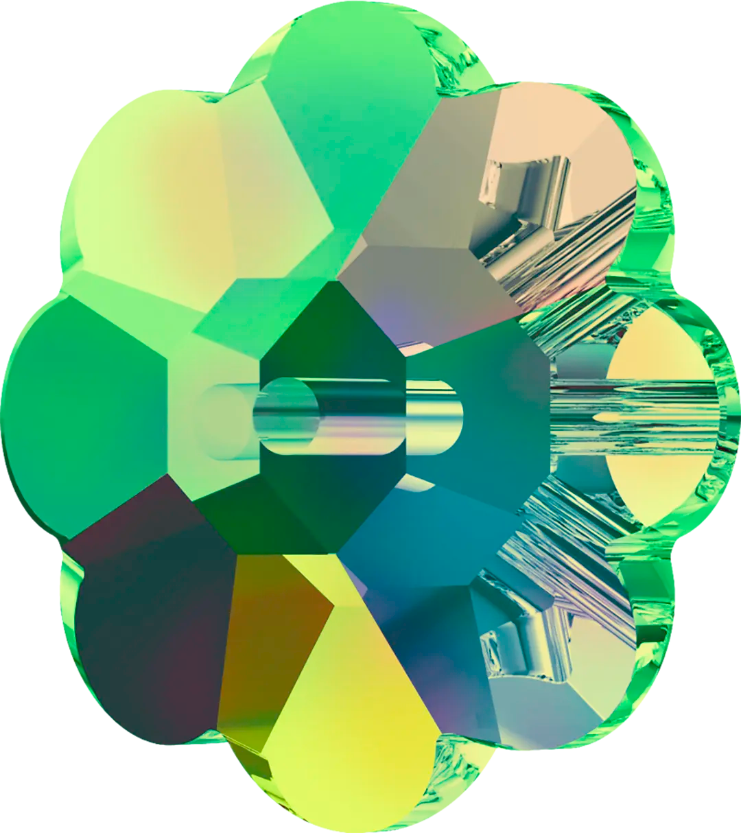 Serinity Sew On Crystals Daisy Spacer (3700) Crystal Vitrail Medium UNFOILED - Bluestreak Crystals