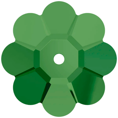 Serinity Sew On Crystals Daisy Spacer (3700) Fern Green UNFOILED - Bluestreak Crystals