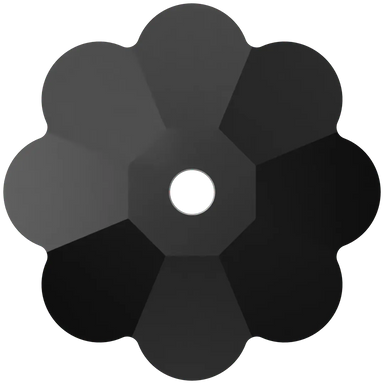 Serinity Sew On Crystals Daisy Spacer (3700) Jet UNFOILED - Bluestreak Crystals