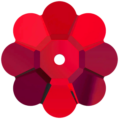 Serinity Sew On Crystals Daisy Spacer (3700) Light Siam UNFOILED - Bluestreak Crystals