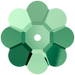 Swarovski Sew On Crystals Daisy Spacer (3700) Majestic Green UNFOILED - Bluestreak Crystals