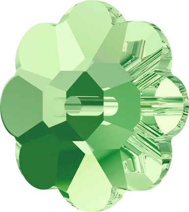 Serinity Sew On Crystals Daisy Spacer (3700) Peridot UNFOILED - Bluestreak Crystals