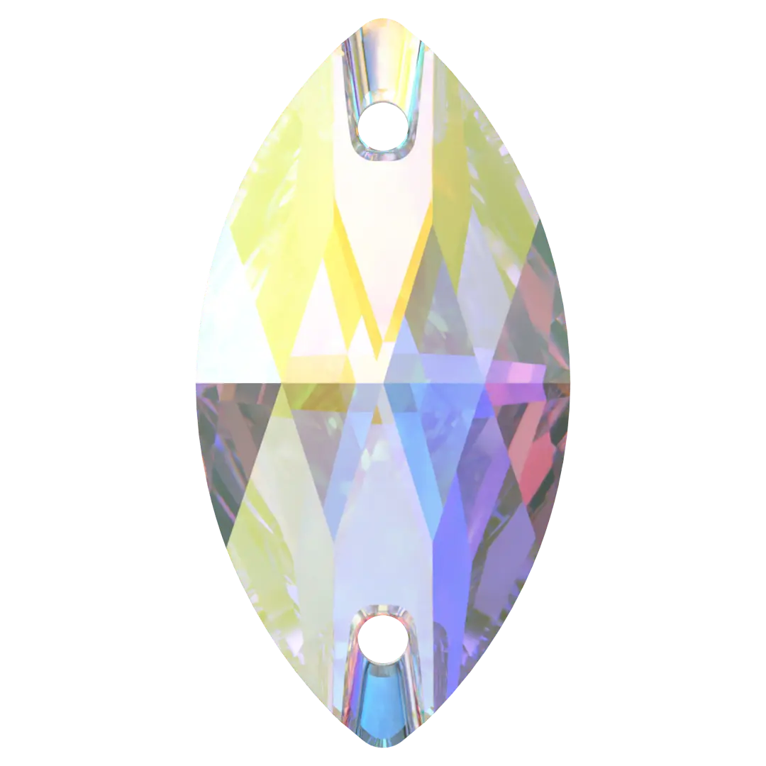 Serinity Sew On Crystals Navette (3223) Crystal AB - Bluestreak Crystals