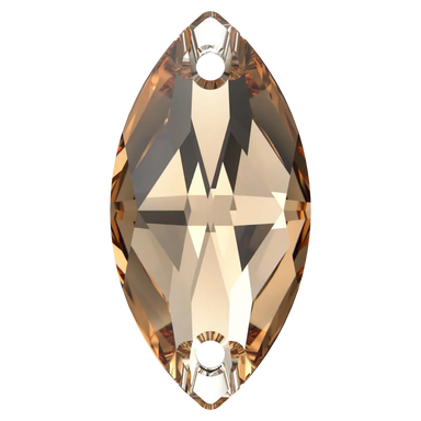 Serinity Sew On Crystals Navette (3223) Light Colorado Topaz - Bluestreak Crystals