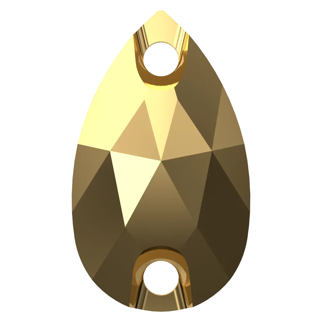 Serinity Sew On Crystals Peardrop (3230) Crystal Aurum - Bluestreak Crystals