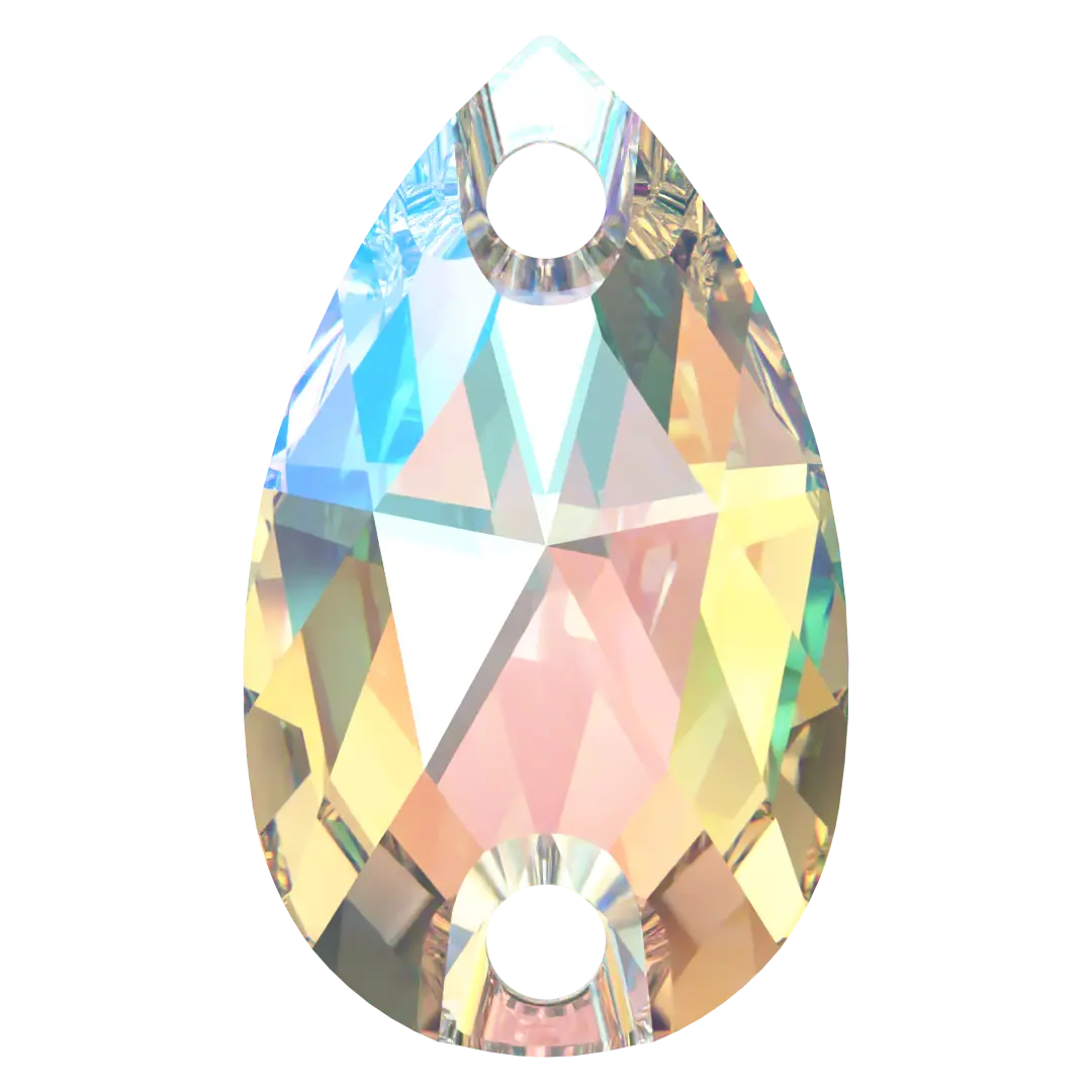 Serinity Sew On Crystals Peardrop (3230) Crystal Shimmer - Bluestreak Crystals
