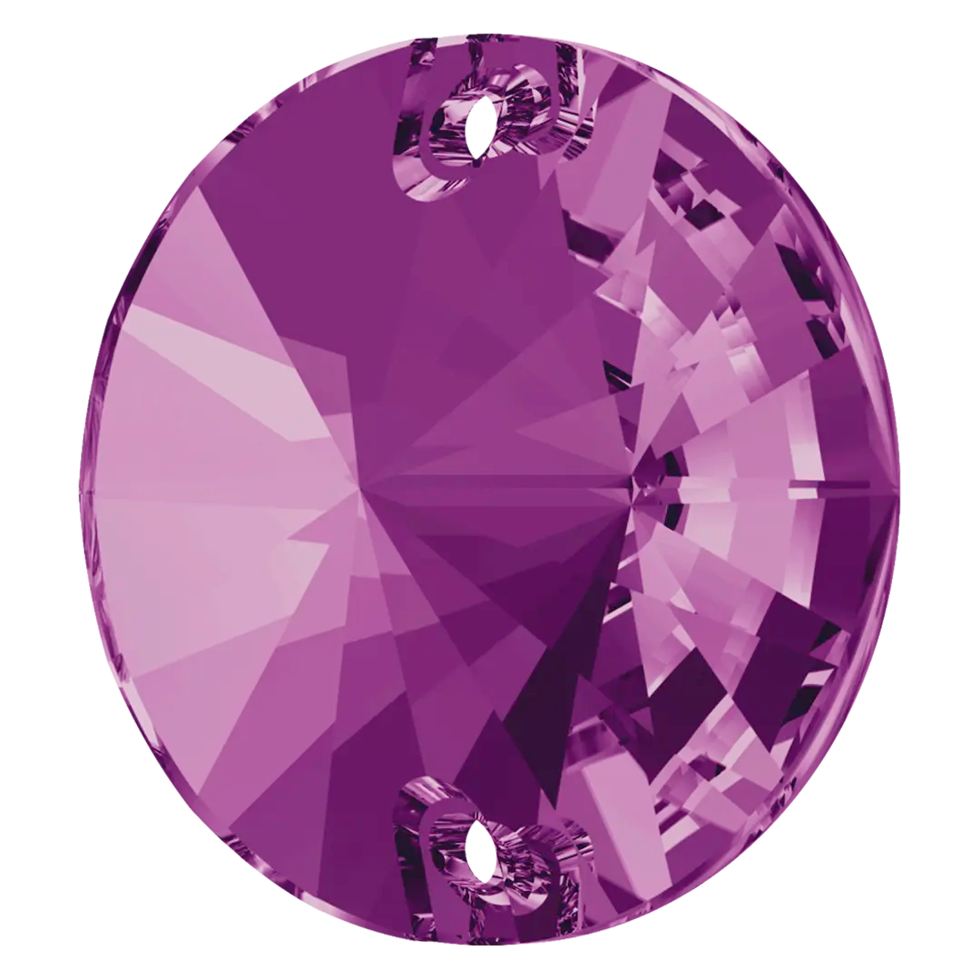 Swarovski Sew On Crystals Rivoli (3200) Amethyst - Bluestreak Crystals