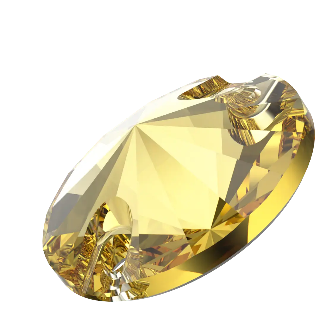 Serinity Sew On Crystals Rivoli (3200) Dark Jonquil - Bluestreak Crystals