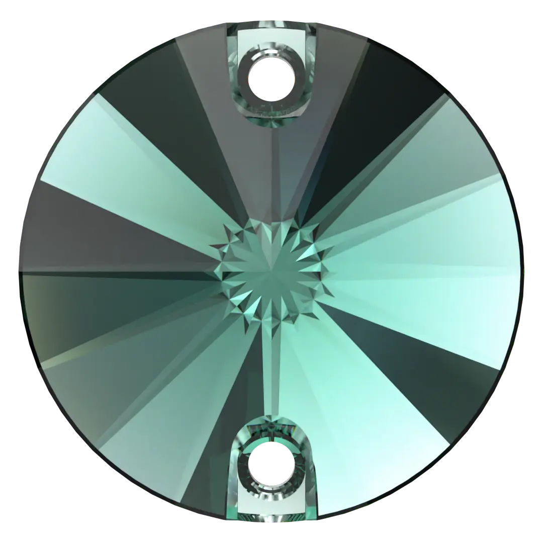 Swarovski Sew On Crystals Rivoli (3200) Emerald - Bluestreak Crystals