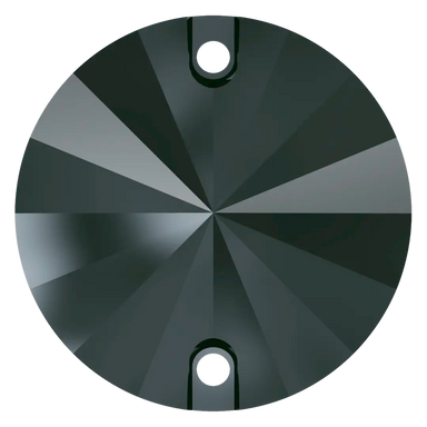 Swarovski Sew On Crystals Rivoli (3200) Jet Hematite UNFOILED - Bluestreak Crystals