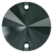 Swarovski Sew On Crystals Rivoli (3200) Jet Hematite UNFOILED - Bluestreak Crystals