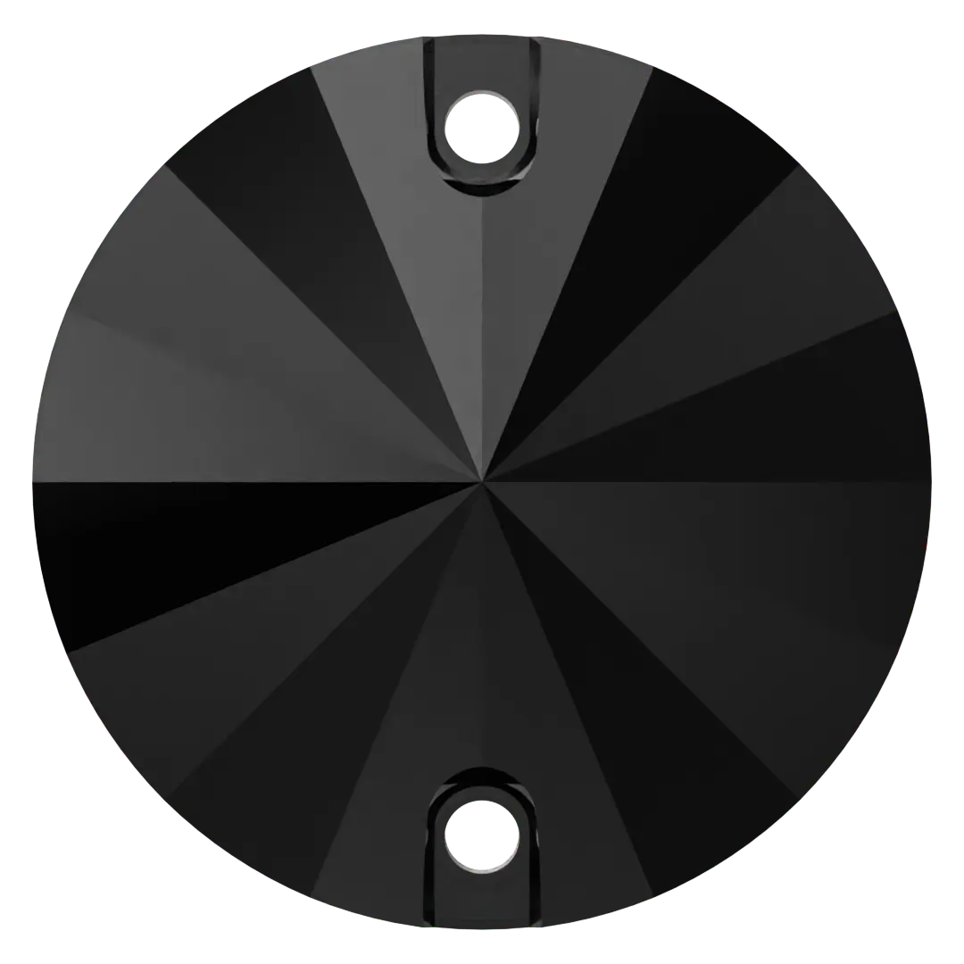 Swarovski Sew On Crystals Rivoli (3200) Jet UNFOILED - Bluestreak Crystals