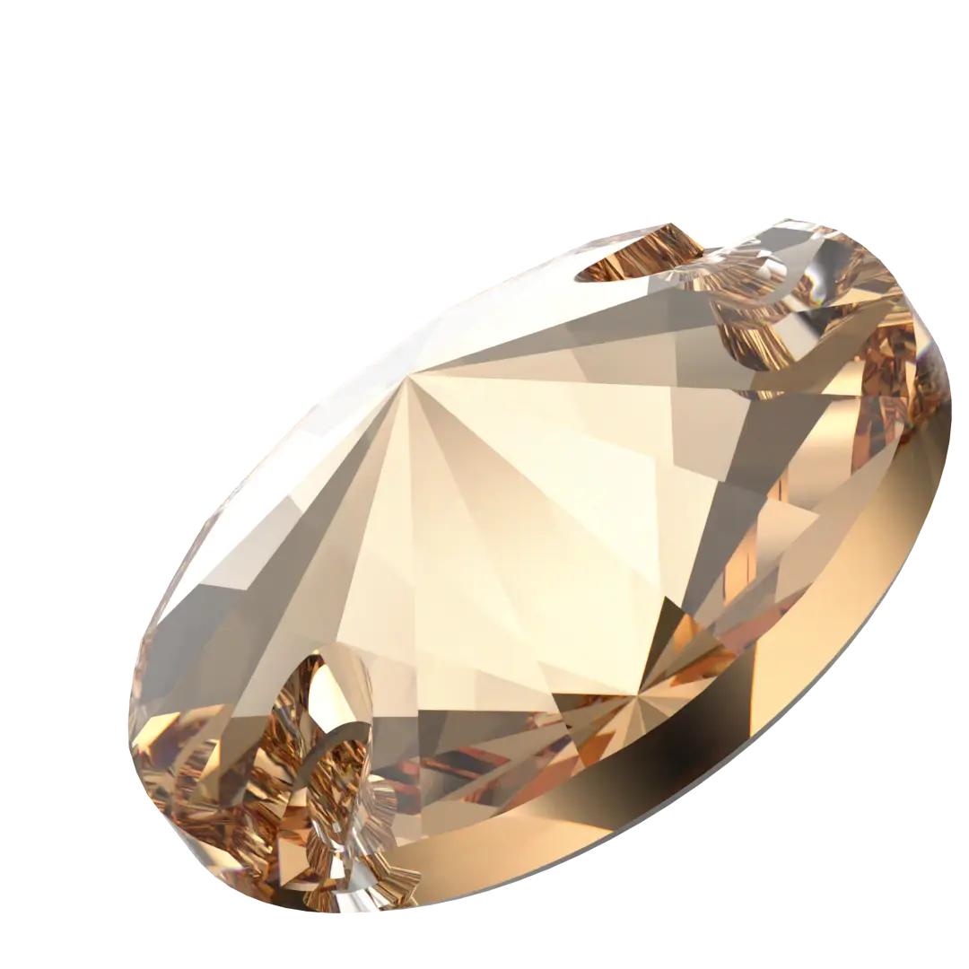 Swarovski Sew On Crystals Rivoli (3200) Light Colorado Topaz - Bluestreak Crystals