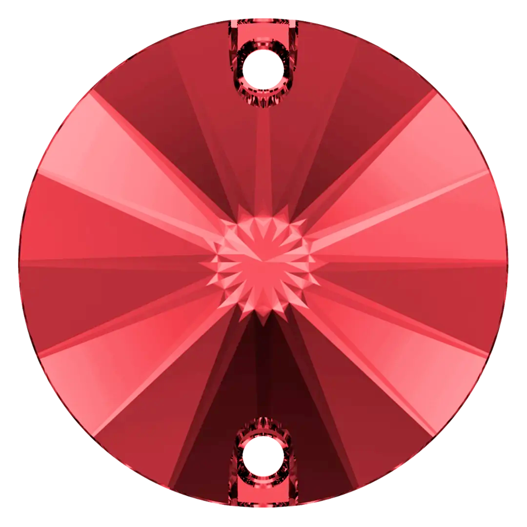 Swarovski Sew On Crystals Rivoli (3200) Scarlet - Bluestreak Crystals