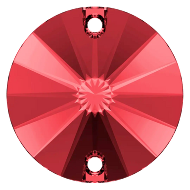 Swarovski Sew On Crystals Rivoli (3200) Scarlet - Bluestreak Crystals