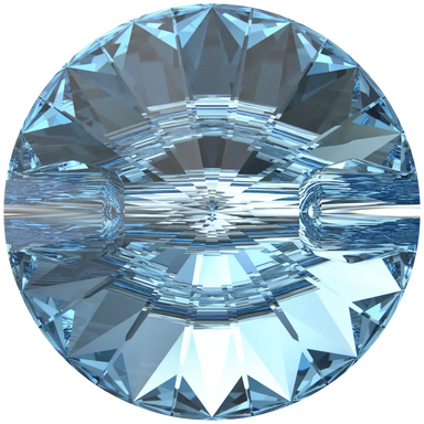 Serinity Sew On Crystals Rivoli Button (3015) Aquamarine - Bluestreak Crystals