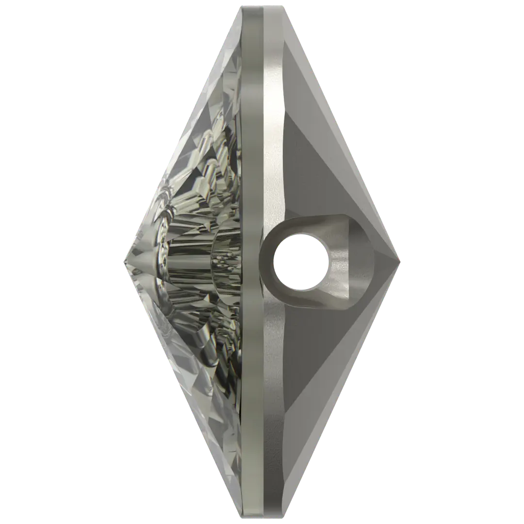 Serinity Sew On Crystals Rivoli Button (3015) Black Diamond - Bluestreak Crystals