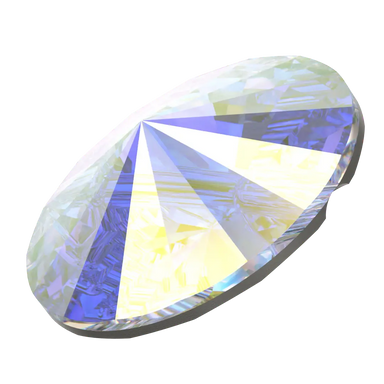 Serinity Sew On Crystals Rivoli Button (3015) Crystal AB - Bluestreak Crystals
