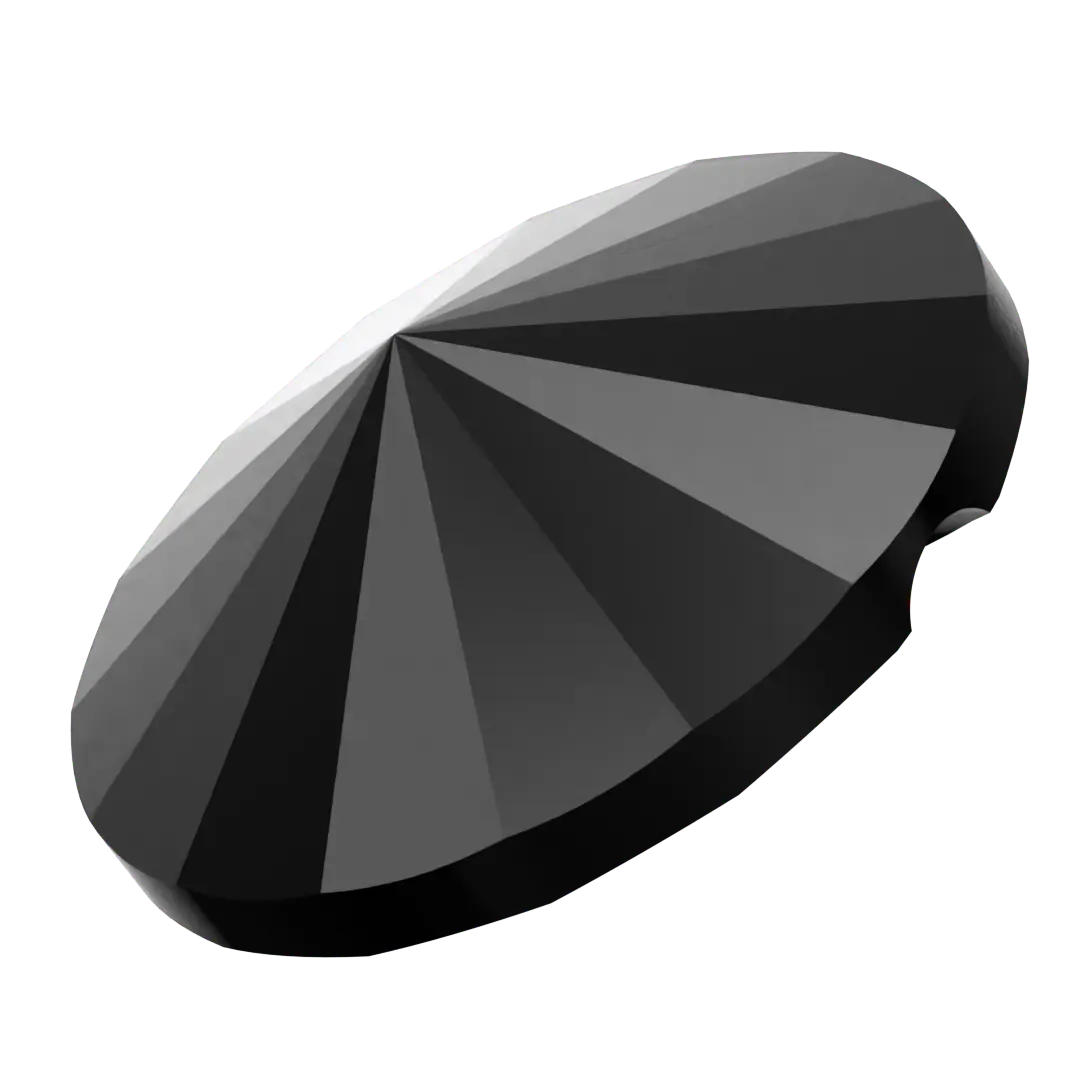 Serinity Sew On Crystals Rivoli Button (3015) Jet UNFOILED - Bluestreak Crystals