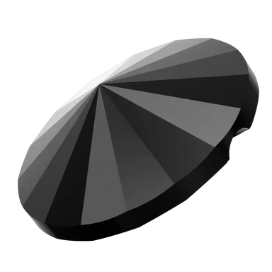 Serinity Sew On Crystals Rivoli Button (3015) Jet UNFOILED - Bluestreak Crystals