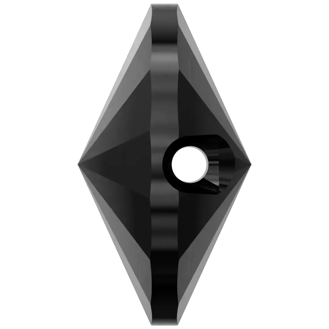 Serinity Sew On Crystals Rivoli Button (3015) Jet UNFOILED - Bluestreak Crystals