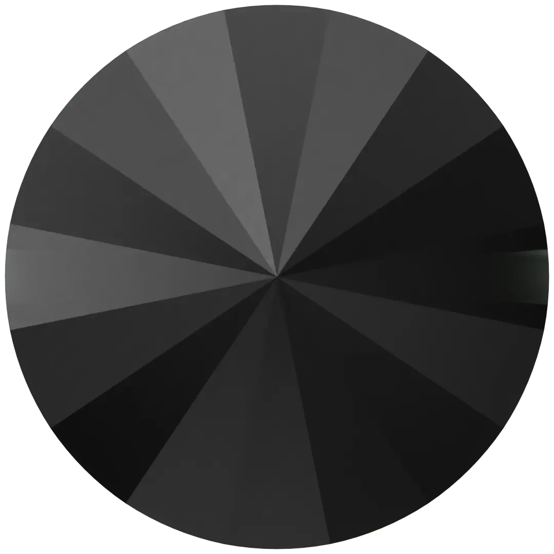 Serinity Sew On Crystals Rivoli Button (3015) Jet UNFOILED - Bluestreak Crystals