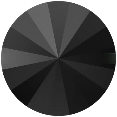 Serinity Sew On Crystals Rivoli Button (3015) Jet UNFOILED - Bluestreak Crystals