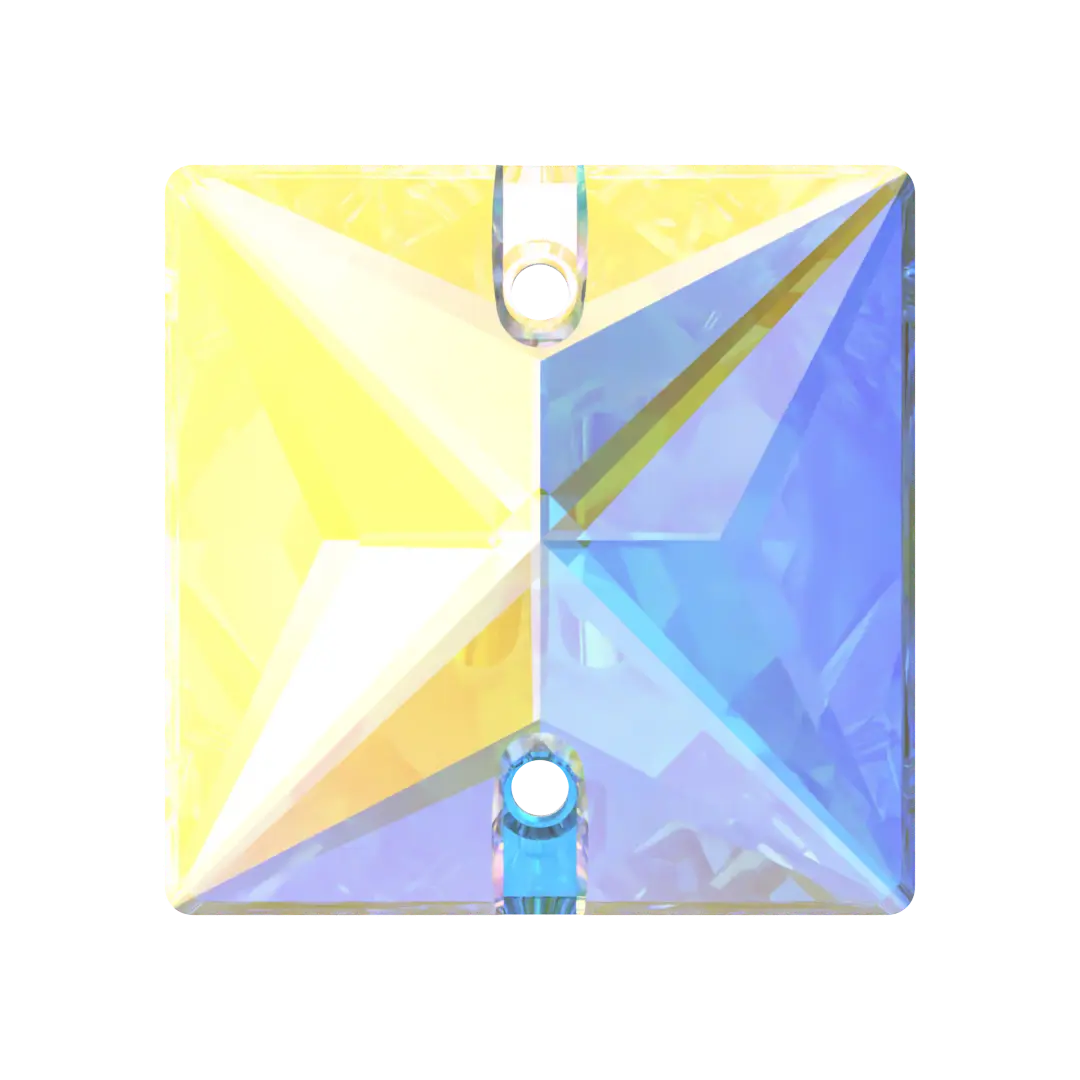 Serinity Sew On Crystals Square (3240) Crystal AB - Bluestreak Crystals