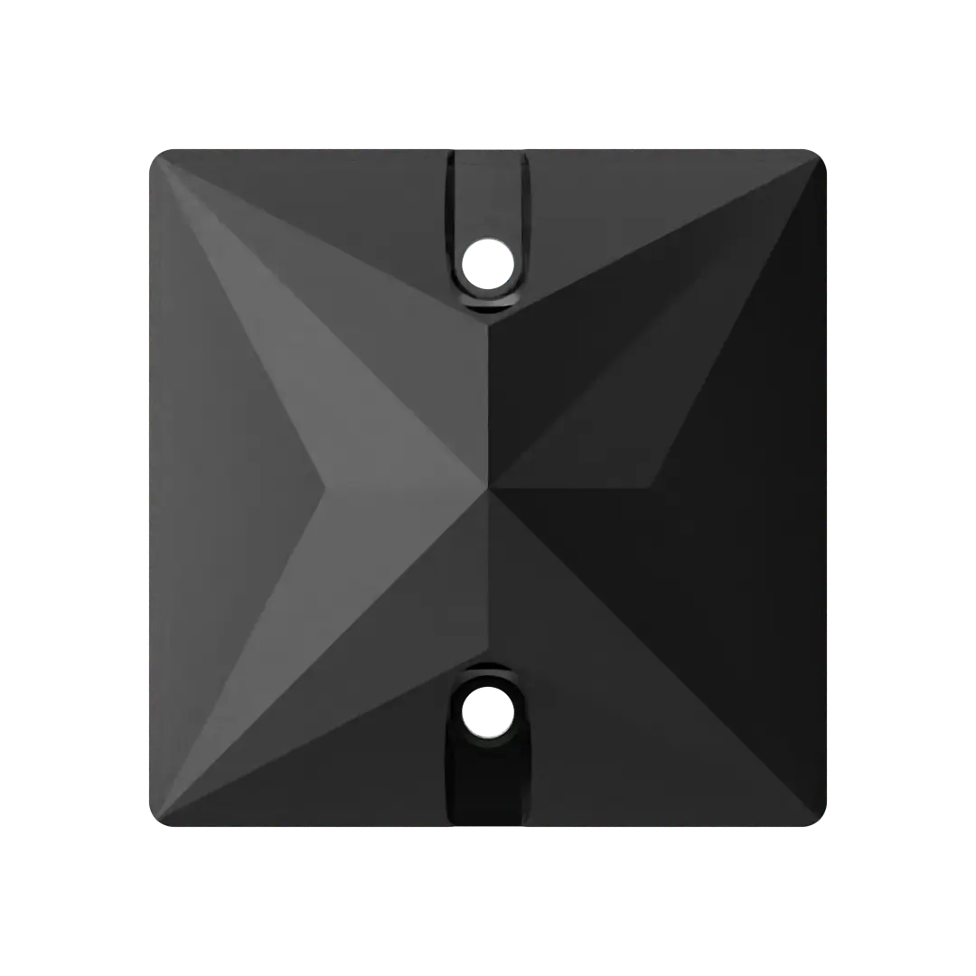 Serinity Sew On Crystals Square (3240) Jet UNFOILED - Bluestreak Crystals