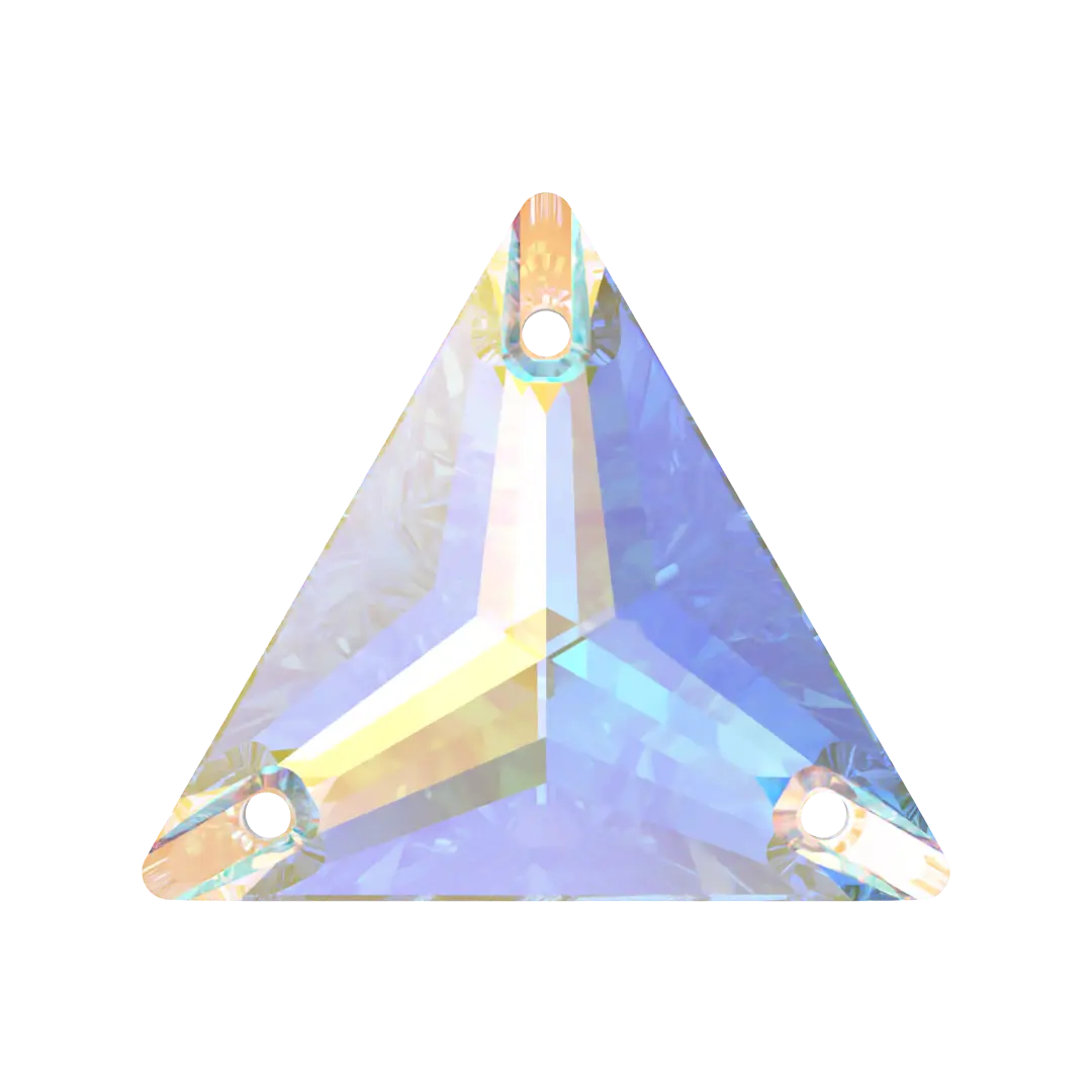 Serinity Sew On Crystals Triangle (3270) Crystal AB - Bluestreak Crystals