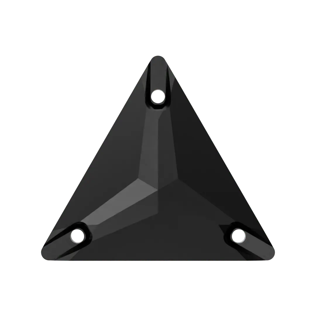 Serinity Sew On Crystals Triangle (3270) Jet UNFOILED - Bluestreak Crystals