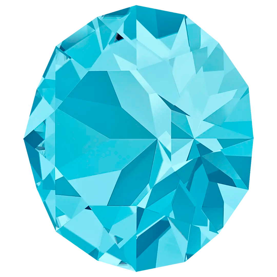 Swarovski Chatons Round Stones (1028 & 1088) Aquamarine - Bluestreak Crystals