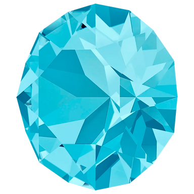 Swarovski Chatons Round Stones (1028 & 1088) Aquamarine - Bluestreak Crystals