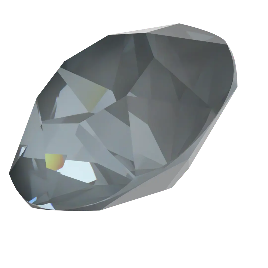 Serinity Chatons Round Stones (1028 & 1088) Crystal Dark Grey Ignite UNFOILED - Bluestreak Crystals