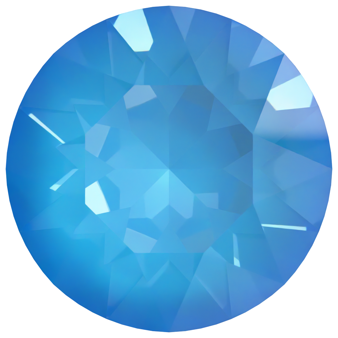 Swarovski Chatons Round Stones (1028 & 1088) Crystal Electric Blue Ignite UNFOILED - Bluestreak Crystals