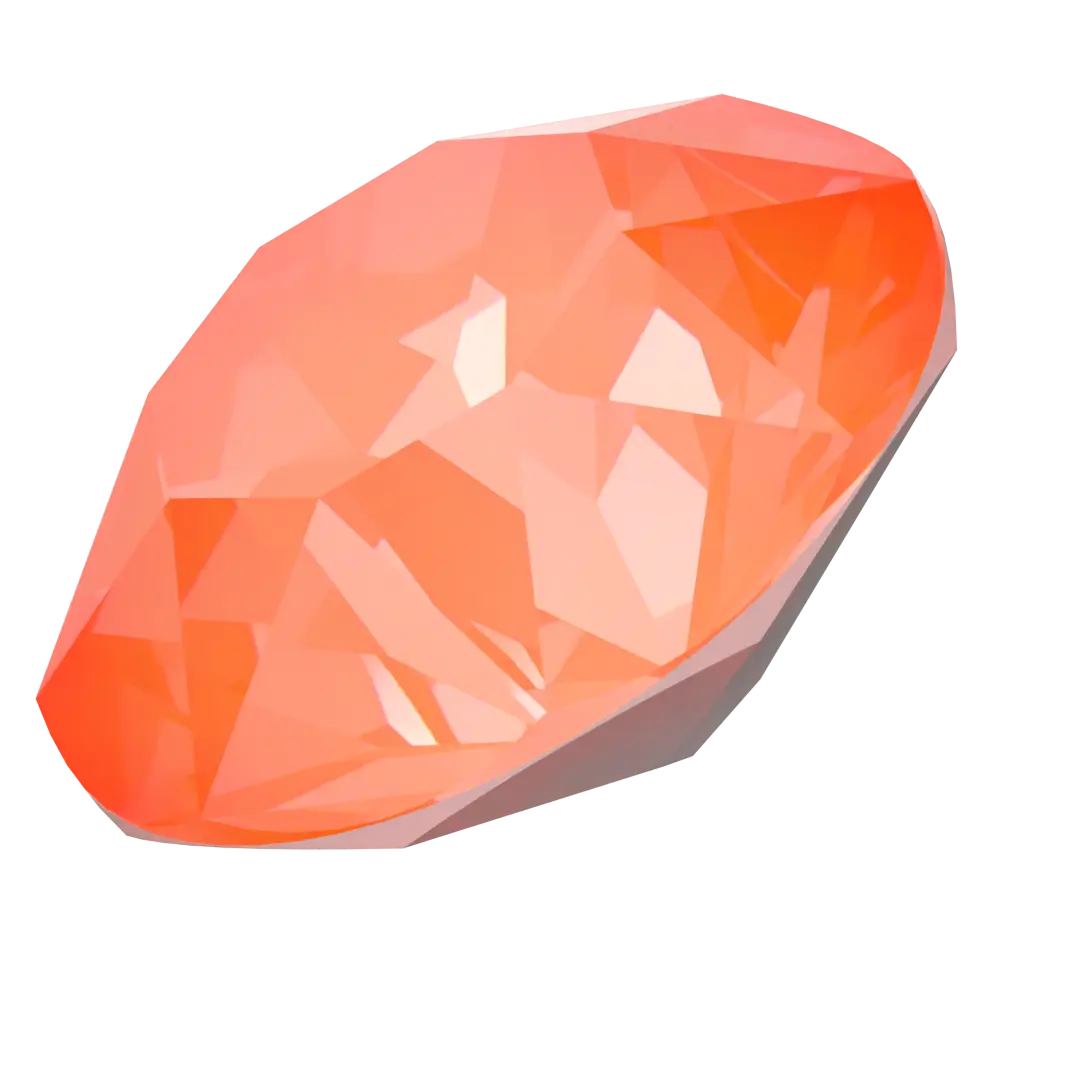 Swarovski Chatons Round Stones (1028 & 1088) Crystal Electric Orange Ignite UNFOILED - Bluestreak Crystals