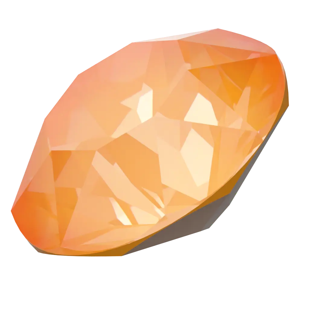 Serinity Chatons Round Stones (1028 & 1088) Crystal Mango Ignite UNFOILED - Bluestreak Crystals