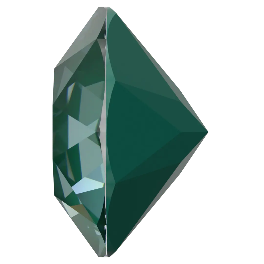 Swarovski Chatons Round Stones (1028 & 1088) Crystal Pine Green Ignite UNFOILED - Bluestreak Crystals